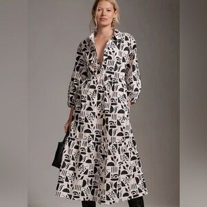 Maeve Anthropologie Bettina tiered shirt dress
